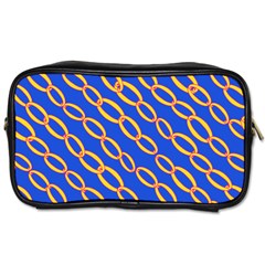 Blue Abstract Links Background Toiletries Bag (two Sides)