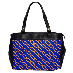 Blue Abstract Links Background Oversize Office Handbag