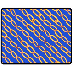 Blue Abstract Links Background Fleece Blanket (medium) 