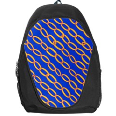 Blue Abstract Links Background Backpack Bag