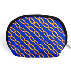 Blue Abstract Links Background Accessory Pouch (medium)