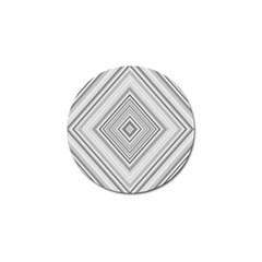 Black White Grey Pinstripes Angles Golf Ball Marker