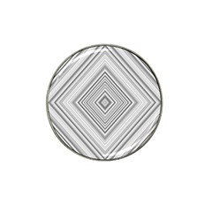 Black White Grey Pinstripes Angles Hat Clip Ball Marker