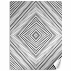 Black White Grey Pinstripes Angles Canvas 36  X 48 