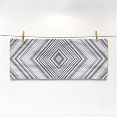 Black White Grey Pinstripes Angles Hand Towel