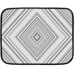 Black White Grey Pinstripes Angles Fleece Blanket (mini) by HermanTelo