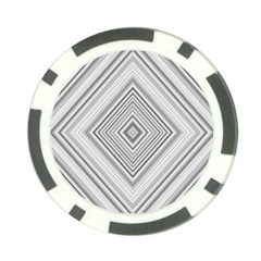 Black White Grey Pinstripes Angles Poker Chip Card Guard (10 Pack) by HermanTelo