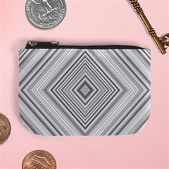 Black White Grey Pinstripes Angles Mini Coin Purse by HermanTelo