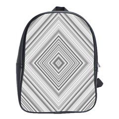 Black White Grey Pinstripes Angles School Bag (large)