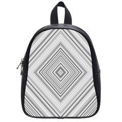 Black White Grey Pinstripes Angles School Bag (small)