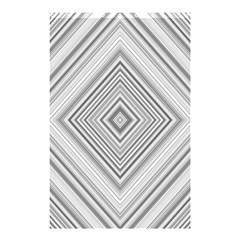 Black White Grey Pinstripes Angles Shower Curtain 48  X 72  (small)  by HermanTelo