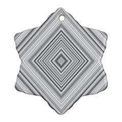 Black White Grey Pinstripes Angles Ornament (snowflake)