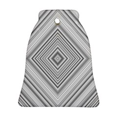 Black White Grey Pinstripes Angles Ornament (bell)