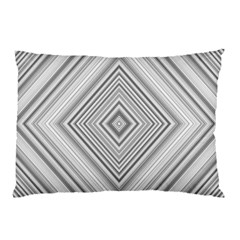 Black White Grey Pinstripes Angles Pillow Case (two Sides)