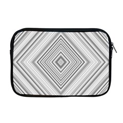 Black White Grey Pinstripes Angles Apple Macbook Pro 17  Zipper Case