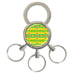 Birds Beach Sun Abstract Pattern 3-ring Key Chain by HermanTelo