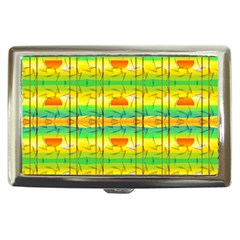 Birds Beach Sun Abstract Pattern Cigarette Money Case