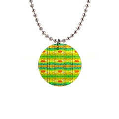 Birds Beach Sun Abstract Pattern 1  Button Necklace by HermanTelo