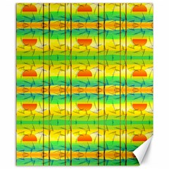 Birds Beach Sun Abstract Pattern Canvas 8  X 10 