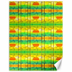 Birds Beach Sun Abstract Pattern Canvas 12  X 16 