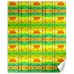 Birds Beach Sun Abstract Pattern Canvas 16  X 20 