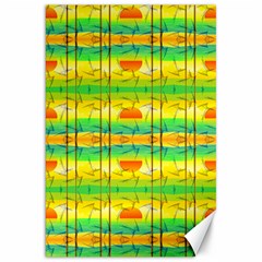 Birds Beach Sun Abstract Pattern Canvas 20  X 30 