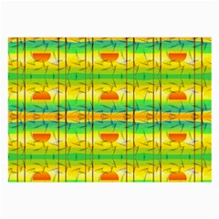 Birds Beach Sun Abstract Pattern Large Glasses Cloth