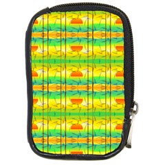 Birds Beach Sun Abstract Pattern Compact Camera Leather Case