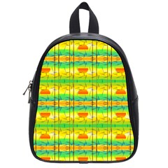 Birds Beach Sun Abstract Pattern School Bag (small) by HermanTelo