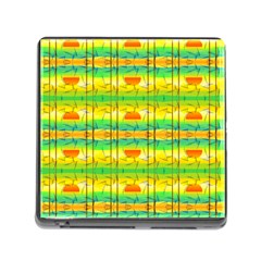 Birds Beach Sun Abstract Pattern Memory Card Reader (square 5 Slot) by HermanTelo