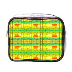 Birds Beach Sun Abstract Pattern Mini Toiletries Bag (one Side)