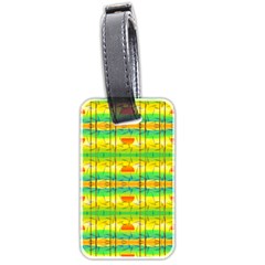 Birds Beach Sun Abstract Pattern Luggage Tag (two Sides)