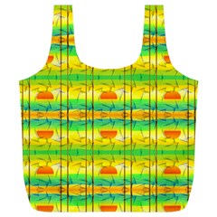 Birds Beach Sun Abstract Pattern Full Print Recycle Bag (xl)