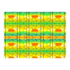 Birds Beach Sun Abstract Pattern Double Sided Flano Blanket (mini)  by HermanTelo