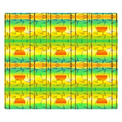 Birds Beach Sun Abstract Pattern Double Sided Flano Blanket (small) 