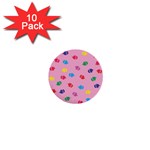 Cupcakes Food Dessert Celebration 1  Mini Buttons (10 pack)  Front