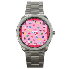 Cupcakes Food Dessert Celebration Sport Metal Watch