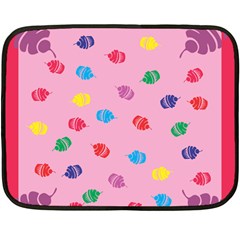 Cupcakes Food Dessert Celebration Double Sided Fleece Blanket (Mini) 