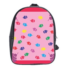 Cupcakes Food Dessert Celebration School Bag (large) by HermanTelo