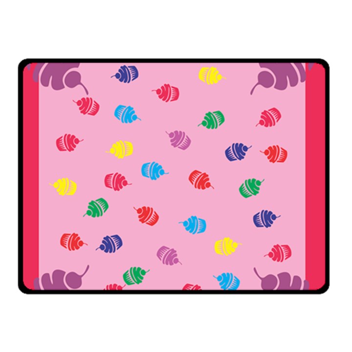 Cupcakes Food Dessert Celebration Double Sided Fleece Blanket (Small) 