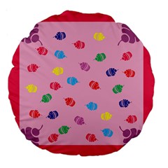 Cupcakes Food Dessert Celebration Large 18  Premium Flano Round Cushions