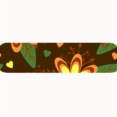 Floral Hearts Brown Green Retro Large Bar Mats