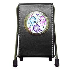 Star Pen Holder Desk Clock