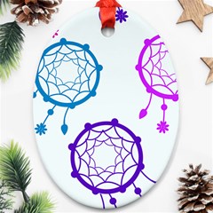 Star Oval Ornament (two Sides)