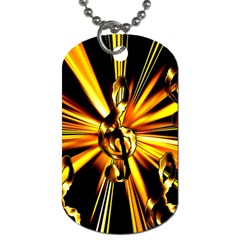 Clef Golden Music Dog Tag (One Side)