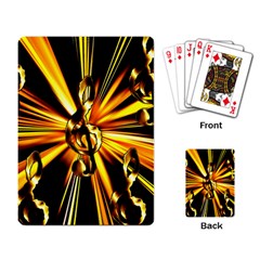 Clef Golden Music Playing Cards Single Design