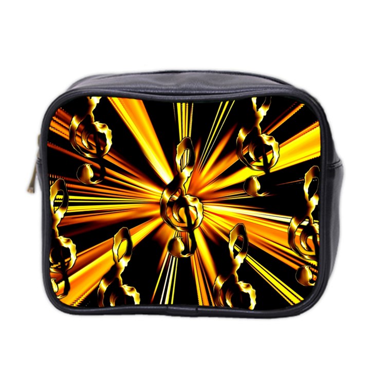 Clef Golden Music Mini Toiletries Bag (Two Sides)