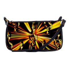 Clef Golden Music Shoulder Clutch Bag