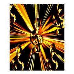 Clef Golden Music Shower Curtain 60  x 72  (Medium) 