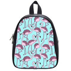 Flemish Rosa Birds Nature Fauna Flamenco School Bag (small)